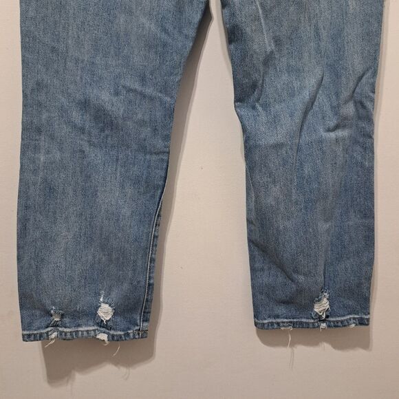 Kancan Distressed Straight Leg Streetwear Boho Jeans Size 31 NWT Lightwash Blue - Picture 8 of 14